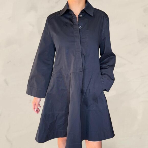COS Dresses & Skirts - Cos black cotton utility shirt dress size 6